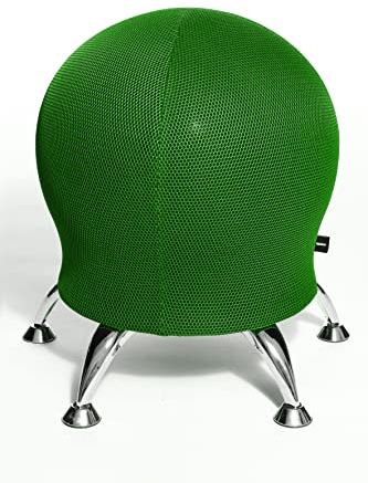TOPSTAR Wellnessstuhl/Sitzball/Hocker SITNESS 5 Stoff dunkelgrün Chrom (Dunkelgrün)
