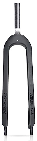 splumzer 1-1/8 26/27,5/29 3K T800 MTB-Gabel mit Fester Vollcarbon-Scheibenbremse 28,6 mm Threadless Straight Tube Superleichte Mountainbike-Vorderradgabel (27.5 Zoll)