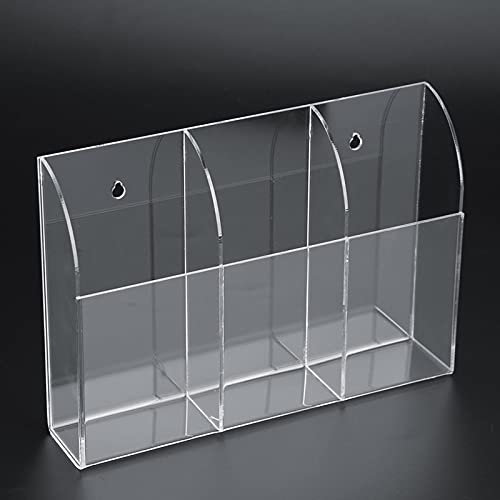 Soporte de Control Remoto Estuche de Control Remoto Acrílico Transparente Acrílico Aire Acondicionado Estuche de Soporte de Control Remoto Caja de Almacenamiento Montaje en Pared (3 compartimentos)