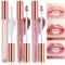 LANGMANNI 3Pcs Hyaluronic Acid Lip Gloss Set,Hydrate & High Shine Clear Looking Lips,Smooth Texture And Long Lasting Lip moisturizing,Brightening 0.1oz/pc (#1+#2+#3)