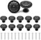 YSDMY 12 Pcs Round Cabinet Door Knobs,30mm Flower Pattern Cupboard Handle,Drawer Knobs with Screws,Mushroom Drawer Pull Handle for Cupboard Drawer Wardrobe Handles