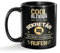 Tassendruck Schwarze Tasse für Sekretär mit Name - Cool bleiben und Name rufen - Geschenk für Kollegen zum Geburtstag | Personalisierte Geschenke, Keramik Schwarz, 300 ml