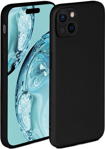 ONEFLOW Soft Case für iPhone 15 Hülle aus Silikon mit Kameraschutz, Silikonhülle mit erhöhtem Schutz fürs Display, Backcover Schutzhülle, weiche Handyhülle, Schwarz