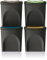 Set 4 cubos de basura KEDEN SORTIBOX 100% plástico reciclado, negro, 100L