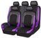 SAXCXCS 9 stück Leder Autositzbezüge Sets, für Opel Mokka/Mokka X 2012-2019 Sitzbezüge Set Allwetter Wasserdicht Atmungsaktiv Schonbezug Autozubehör,D/Purple