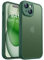 CANSHN Upgrade für iPhone 15 Hülle mit Kameraschutz (TOP Militärschutz) Minimalistische Transluzente Matte Schutzhülle Extrem Haltbarkeit Hülle iPhone 15 Case Stoßfest, Dunkelgrün