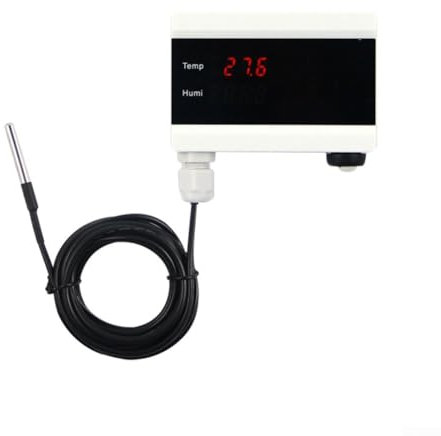 EpheyFIF Temperature Sensor For Tuya Thermometer Detector Alarm Digital Display Smart Thermometer With WiFi Connectivity Digital Temperature Monitor Gauge For Freezer, Refrigerator(For UK09)
