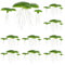 Amexo 36 Piezas Lenteja de Agua Planta Artificial, Artificial Planta de Acuario Planta Flotante Artificial Lenteja de Agua Planta para Acuarios Artificial de Acuario