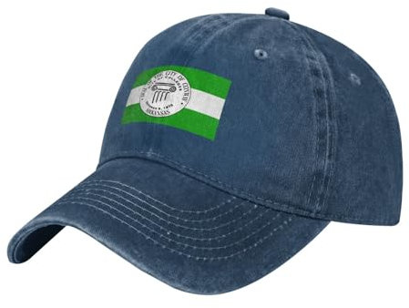 Damen Herren Denim Hut Conway AR Flagge Angeln Hüte Baumwolle Distressed Basecap Verstellbar Cotton Cap Für Sport Draussen Reisen