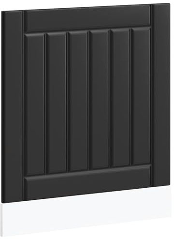 vidaXL Panel para lavavajillas Lucca Madera contrachapada Negra