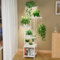 Homsorout Indoor Plant Stand with Grow Lights - 139CM Tall Plant Stands for Plants Multiple, 6 Tiered Plant Shelf, Corner Flower Stands for Patio Garden Balcony Living Room (White)