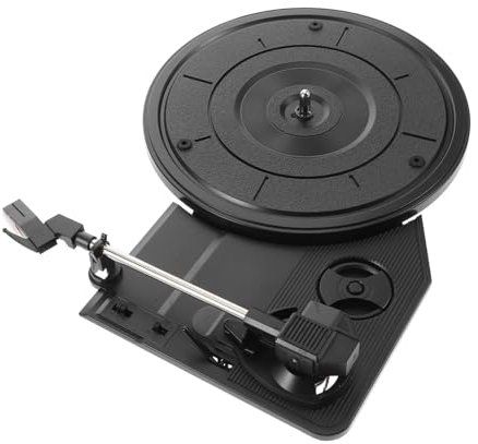 FUTUREORYY Mecanismo Tocadiscos Vintage Con Aguja Para Vinilo Reproductor Retro Con Altavoces Integrados Para Amantes De Discos y Coleccionistas