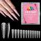EBANKU 120 pezzi di cartine per unghie in Polygel, lunghe, trasparenti, doppie, a stiletto, per pedicure, riutilizzabili, per extension in Polygel, 12 misure