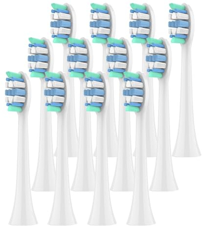 Kompatibel Mit Den Ersatzbürstenköpfen For Elektrische Zahnbürsten Von Philips, Kompatibel Mit Sonicare 2100 4100 5100 5300 6100 6500 7500(White-12 Pcs)