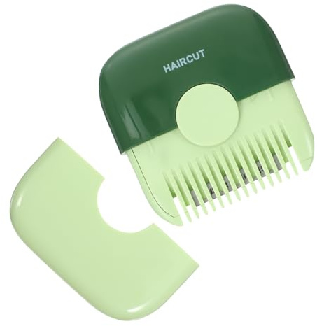 Manueller Haartrimmerkamm für Frauen, Spliss und Ponyhaar | Grün, ABS und Edelstahl, Multifunktional, Praktisch, Splissentferner für Haare Damen, für Zuhause und Unterwegs