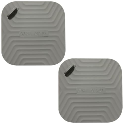 Confezione da 2 pezzi - Coperchio in silicone per scarico doccia, tappo per vasca, doccia o cucina, evita cattivi odori o scarafaggi - 15 centimetri