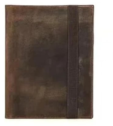 Dokumentenmappe Leder Notebook Portfolio Fall Ordner A5/B5 Dokumente Buch Abdeckung Business Schreibwaren Leder Vertrag Datei Organizer(Coffee-a5)