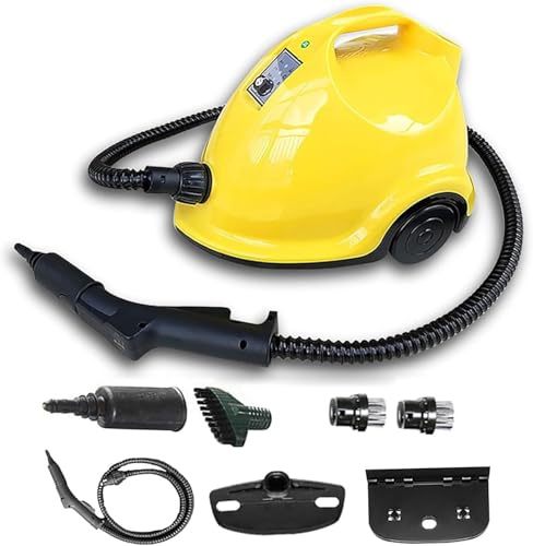Pulitore a vapore, potente scopa a vapore da 1800 W con serbatoio da 2 l, vaporizzatore multiuso portatile per casa, pavimento, moquette, cucina, piastrelle, divano, auto, rimozione cimici