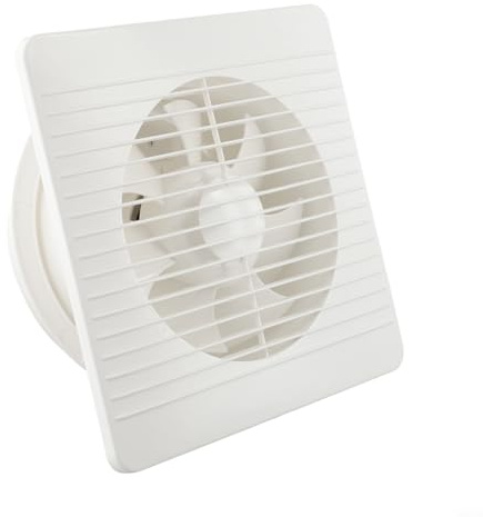 Ventilateur mural pour salle de bain et cuisine avec flux d'air puissant et anti-fonction pour l'air frais intérieur (20,3 cm)