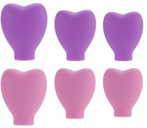 VILLCASE Couvercle de Tête de Pinceau Cosmétique en Silicone Lot de 6 Pièces Taille Pratique Protection Anti-Poussière Usage pour Maquillage Artistique