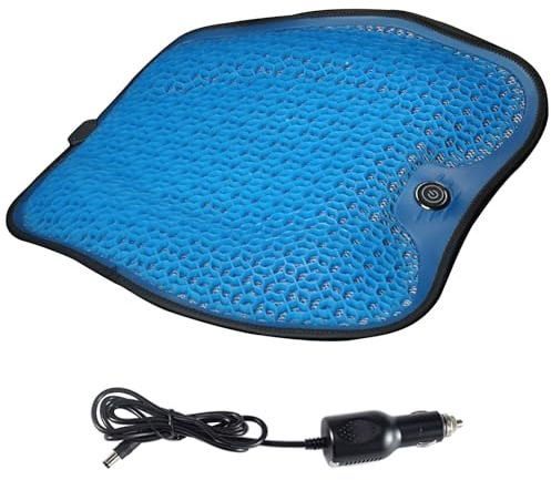 Tsophreniq 12V 24V Car Cooling Seat Cushion with Integrated Blower and Gel Layer for Enhanced Ventilation and Comfort Easy Clean Ventilated