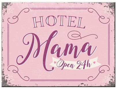 Nostalgic-Art 14358, Home und Country, Hotel Mama, Magnet, Metall, Bunt, 8 x 6 x 0.1 cm