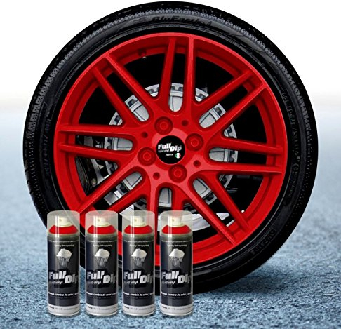 Sophisticauto 4 Stück Full Dip Rot Matt Pelable 400 ml