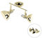 QAZQA - Industrie I Vintage I Art-Deco-Deckenstrahler Gold I Messing 2-flammig-flammig - Tommy I Wohnzimmer I Schlafzimmer - Stahl Rund - LED geeignet E14