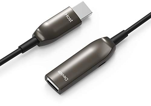 Jeirdus 50M USB 3.0 AOC Fiber Optic Cable Cord A-Male to A-Female Active Extension Jumper, High Speed 5Gbps Data Transfer, Use with Play station, Xbox, Card Reader, Printer, Hard Drive