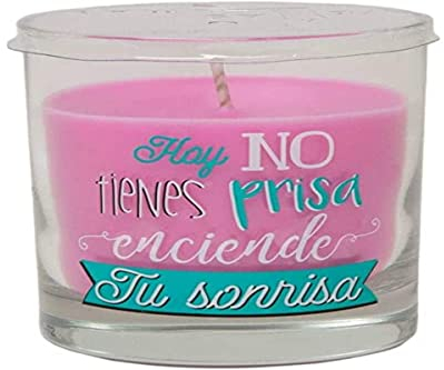 Velas Martinez Morales FR Vaso Vela TU Sonrisa Fresa A, Cera, Multicolor, 111 Unidad