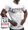 Fitness Method, Sport T-Shirt Herren, Slim-Fit Shirt bequem & hochwertig Männer, Rundhals & Tailliert, Training & Freizeit, Gym & Casual Workout Mann, 95% Baumwolle, 5% Elastan, (Weiß- Schwarz XXL)