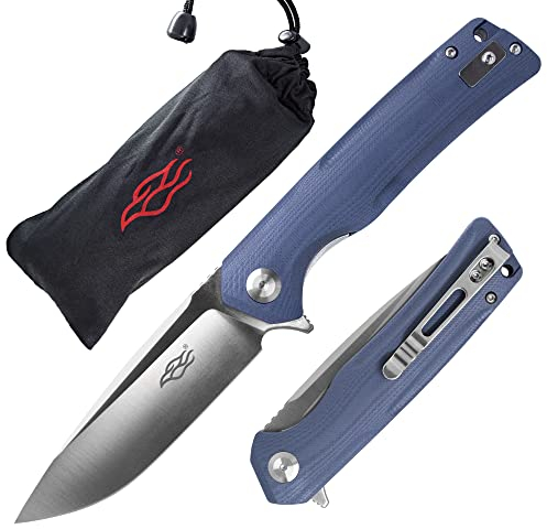Firebird FH91-GY Cuchillo Plegable de Bolsillo Hoja de Acero D2 88 mm G10 Mango Antideslizante con Clip Camping Caza Pesca Cuchillo de Bolsillo al Aire Libre 119g (Gris)