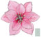 Yueshop 10pcs Christmas Glitter Poinsettia Flowers Ornament Christmas Tree Wreath Decoration Artificial Wreath Flowers for Xmas Tree Ornaments Decor (Pink)