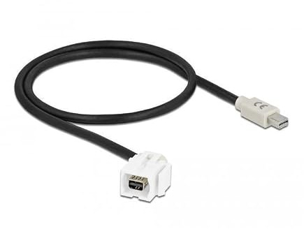 Delock Keystone Modul mini DisplayPort Buchse 110° > mini DisplayPort Stecker