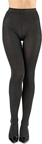 Bellivalini Damen Strumpfhose aus Viskose BLV-1117 (Schwarz, XL)