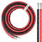 13,3mm2 Kabel, 6 AWG Kabel, iGreely 3m rot & 3m schwarz verzinntem Kupferdraht für Sonnenkollektor Audio Kraftfahrzeuge Anhänger Schifffahrt Kabelbaum Verkabelung