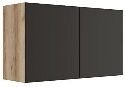 idealShopping GmbH Küchen Hängeschrank Noah O106-0+ in anthrazit 100 cm breit