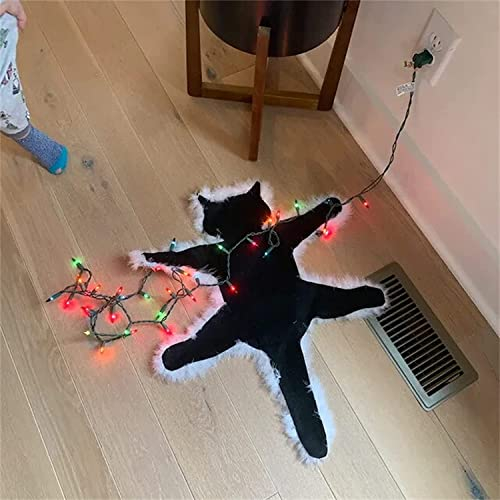 Christmas Vacation Fried Cat Light Up Fried Cat Rug Aunt Bethany’s Fried Pussycat Rug from National Lampoon’s Christmas Vacation Funny Christmas Lights Decoration