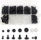 FANGZIDM 132 Stück Sicherheitsaugen mit Unterlegscheiben 6-14mm Schwarz Kunststoff Spielzeugaugen für Puppenherstellung Spielzeuge Zubehör DIY