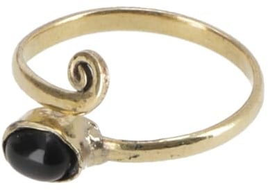 GURU SHOP Zehenring aus Messing, handgefertigter Goa Fußschmuck | Handgearbeitetes Unikat, verstellbar, eleganter Modeschmuck, ideal für jeden Anlass, einzigartiges Design