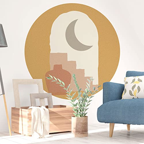 Ambiance Sticker Vliestapete Riesenfresken Vorgekleistert -Stratto Di Notte di Rodi - Dekoratives Etikett | H120 x L120 cm