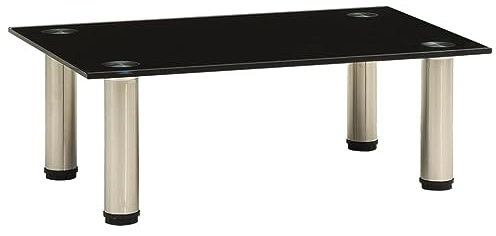 Bussandri Exclusive - TV-Tisch Schwarz 40x35x17 cm Hartglas
