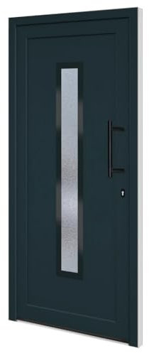 vidaXL Porte d'entrée anthracite 98x208 cm PVC