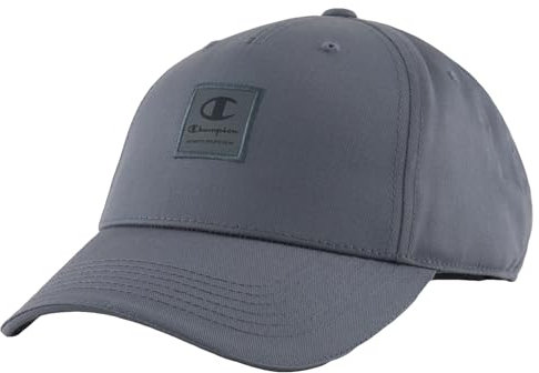 Champion Unisex Athleisure Accessories-805967 Poly-Baumwolle Woven Logo Baseballkappe, pastellgrau, One size