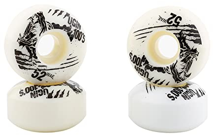 KIMISS Skateboard, Harte Longboard, Pu, 52 Mm X 30 Mm, 4-teiliges Set, für den Außenbereich, Klassisch, Langlebig, Pu, Cruiser, Longboard-Skateboard (weiß) (Weiss)