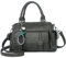 SODOLLEE Handtasche Damen Henkeltaschen mit Exquisiter Anhänger Retro Umhängetasche PU Leder Schultertasche für Arbeiten Reisen Shopper Grün