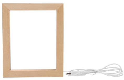 TOPPERFUN Cadres Photo Cadre Photo Led Lumière Décorative Accessoires De Décoration Intérieure Cadre En Bois Élégant