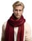 LA FERANI Herren Kaschmir Schal dünn Herbst Winter 185x65 Kaschmirschal Dunkel Rot elegant geschmedig Wollschal Wolle Uni Farbe Herrenschal S2 (Wein Rot)