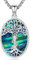 Friggem Collana della Dea della Luna Tripla in Argento 925, Collana Albero della Vita con Ciondolo, Conchiglia di Abalone Gioielli per Donne e Ragazze (Albero Della Vita-P)