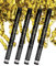 Max. Größe (80 cm) Partykanone Partypopper Streamer ®Auto-schmuck (4 Stück, Luftschlangen gold)